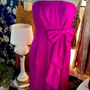 Marchesa Notte Hot pink silk gown size 8